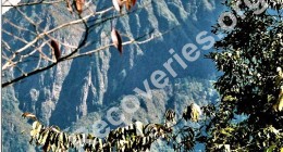 Crash site at base of mountain