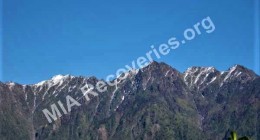 Crash site on slope in rear-center