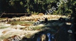 River crossing enroute to Burma - India border