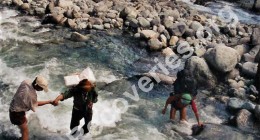 River crossing enroute to Burma - India border