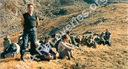 Guide, porters and Clayton on Burma - India border