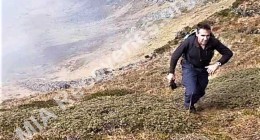 Clayton climbing towards crash site