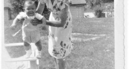 Lt. Scherer's wife with son Bill Scherer