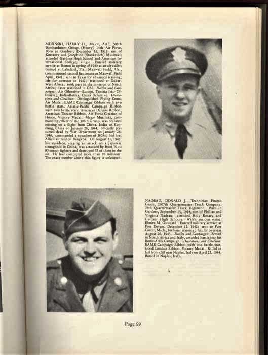 Pilot Maj. Harry H. Musinski article