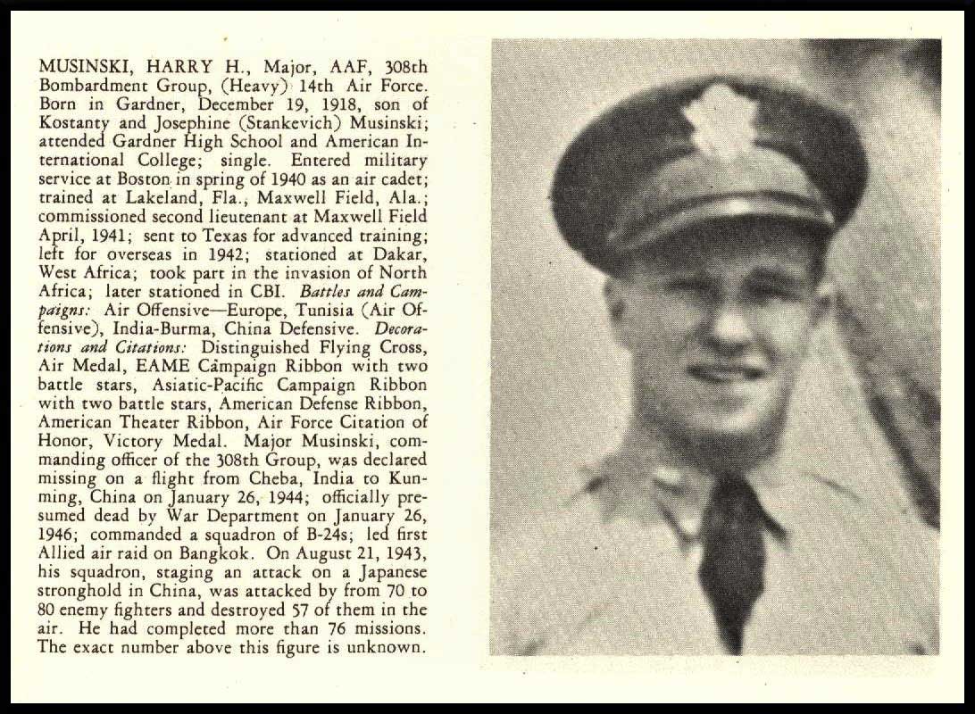 Pilot Maj. Harry H. Musinski