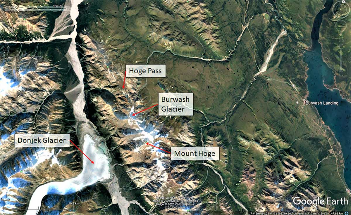 Mount Hoge and Burwash Glacier
