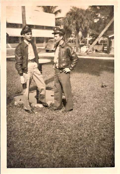 Radio Operator SSgt. Harry B. Queen (L.)