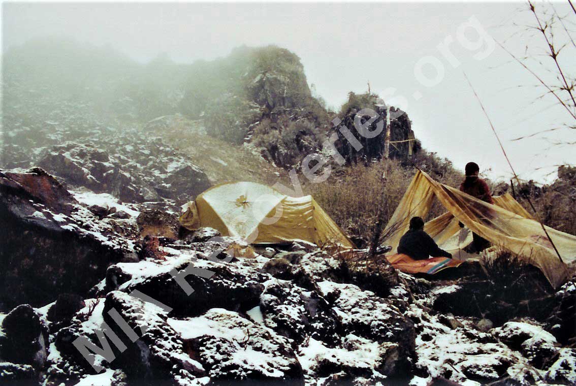 High camp near crash site