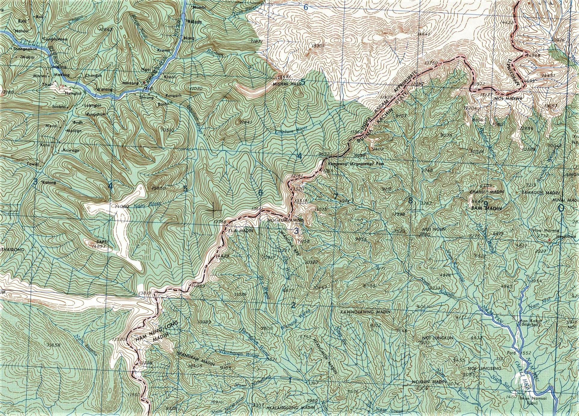 Map of crash site area