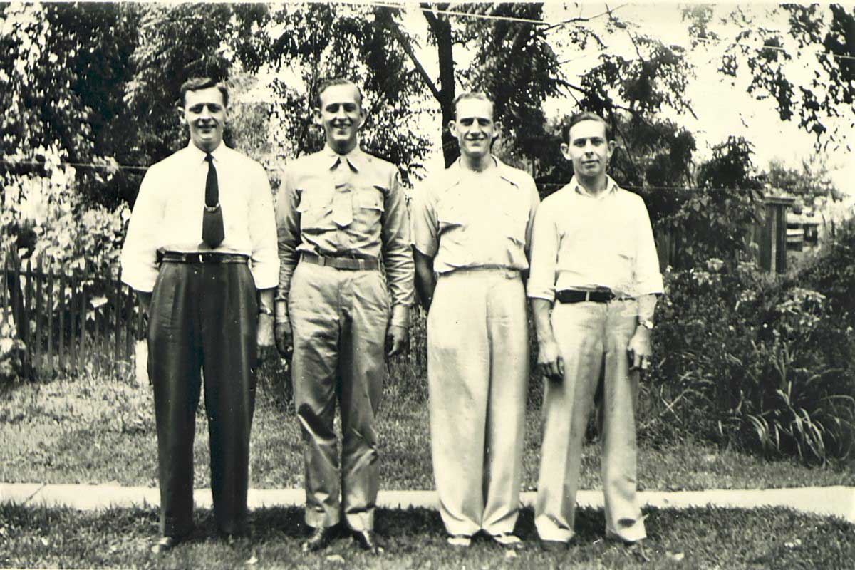 Cpl. Julius F. Yackie (2nd from L.)