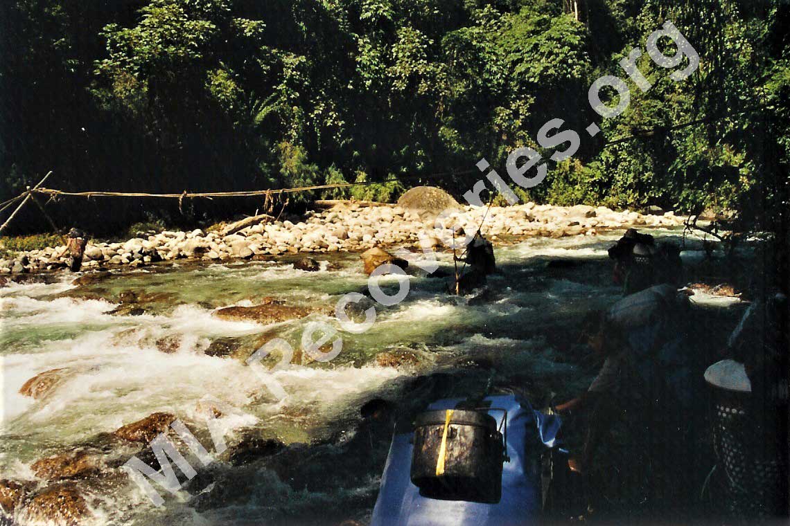 River crossing enroute to Burma - India border