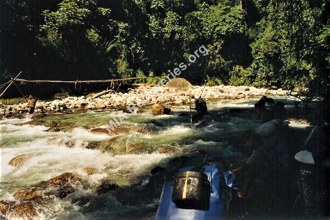 River crossing enroute to Burma India border