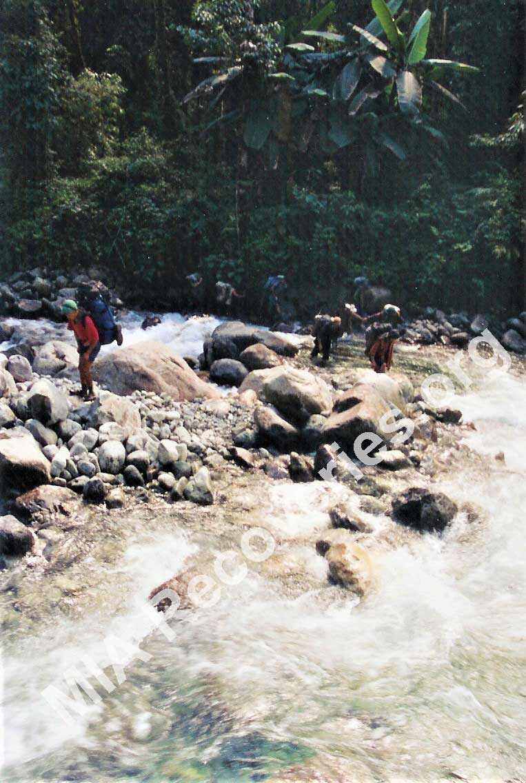 River crossing enroute to Burma - India border