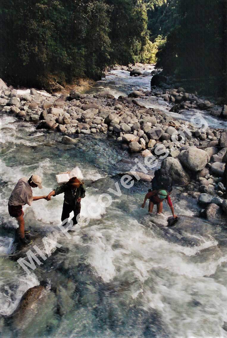 River crossing enroute to Burma - India border