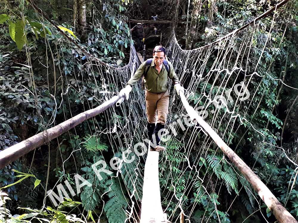 Clayton on hanging bridge