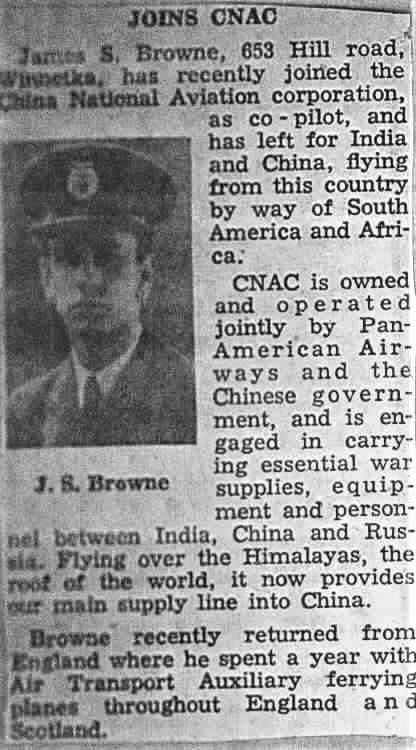 Co-Pilot James S. Browne article