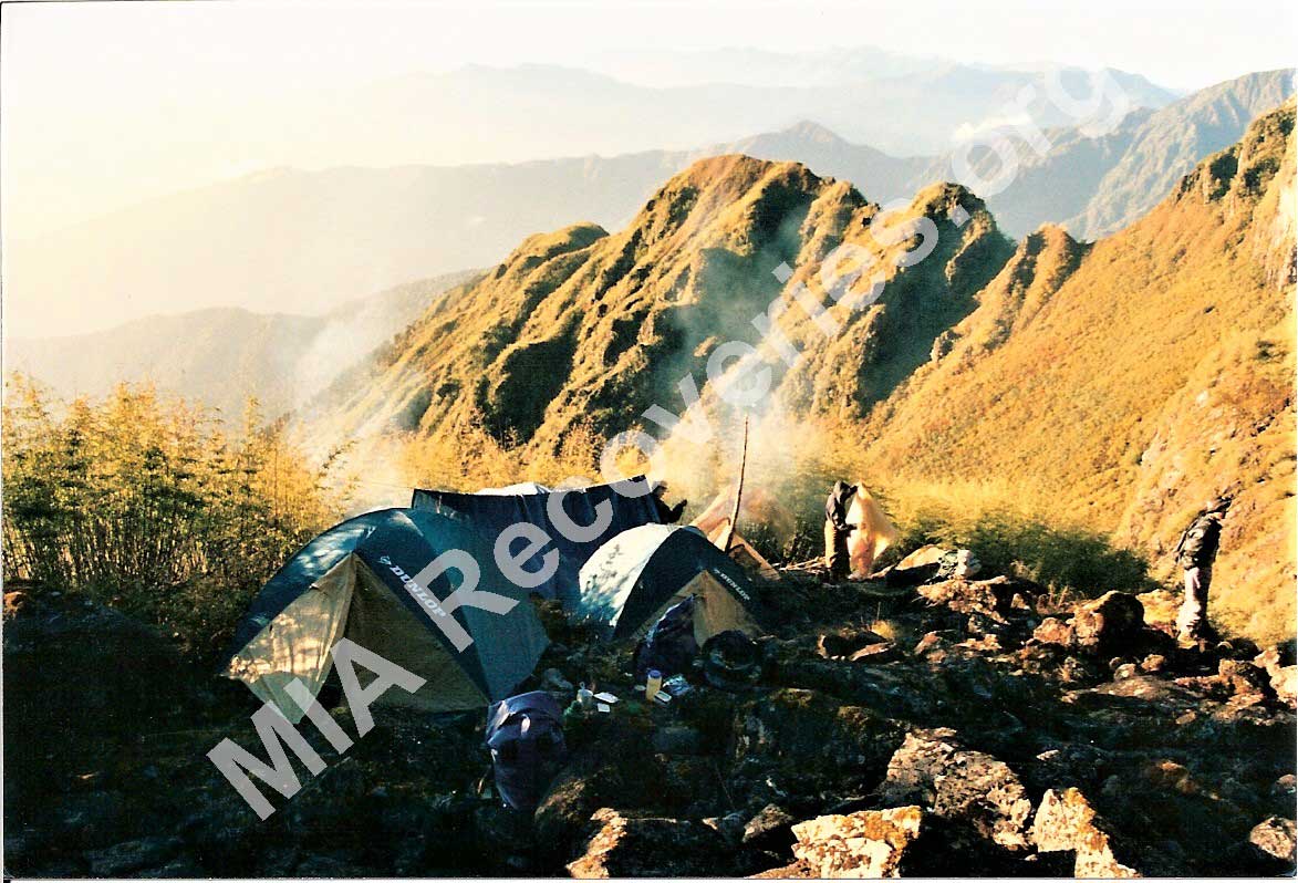 High camp near crash site