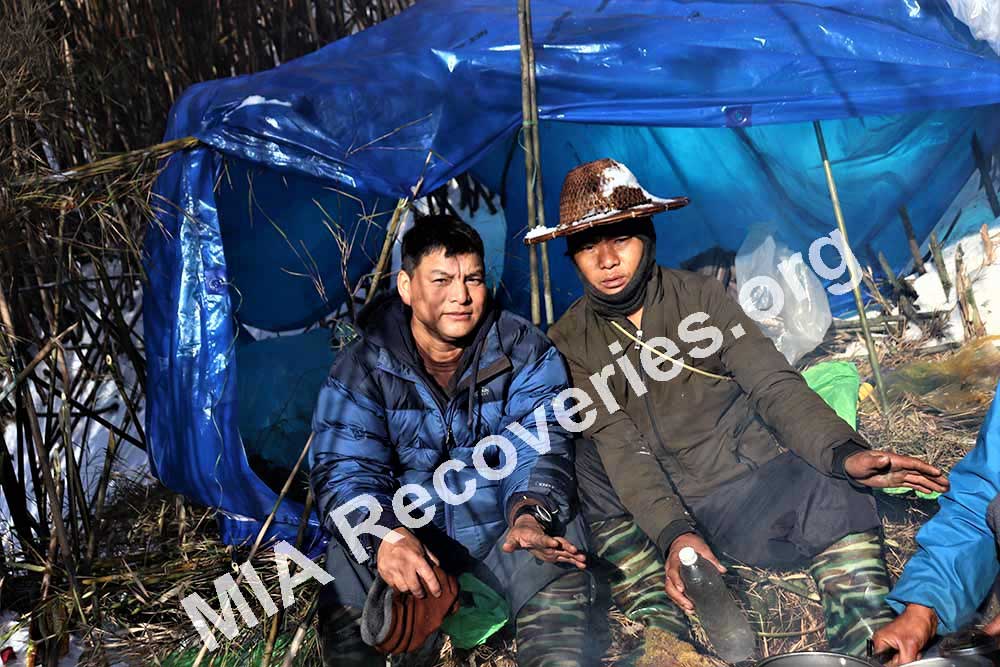 Tapir and guide at high camp