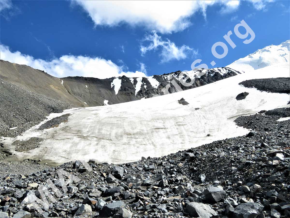 Base of glacier