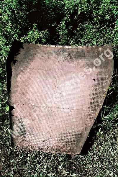 Winnowing tray made from wreckage